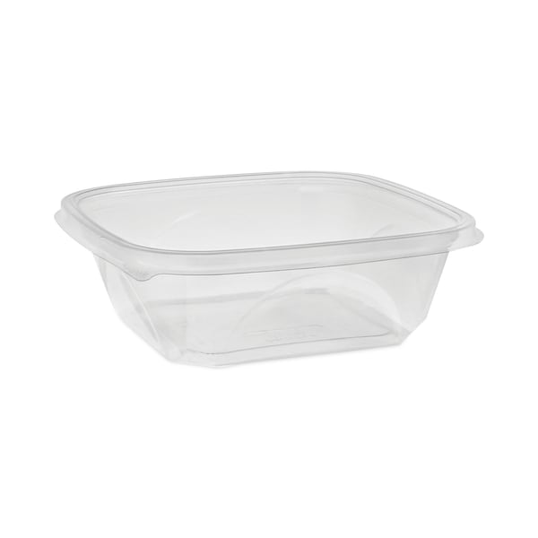 Pactiv Recycled PET Square Base Salad Containers, 7x7x2, 32oz, Clear, PK300 SAC0732 - main